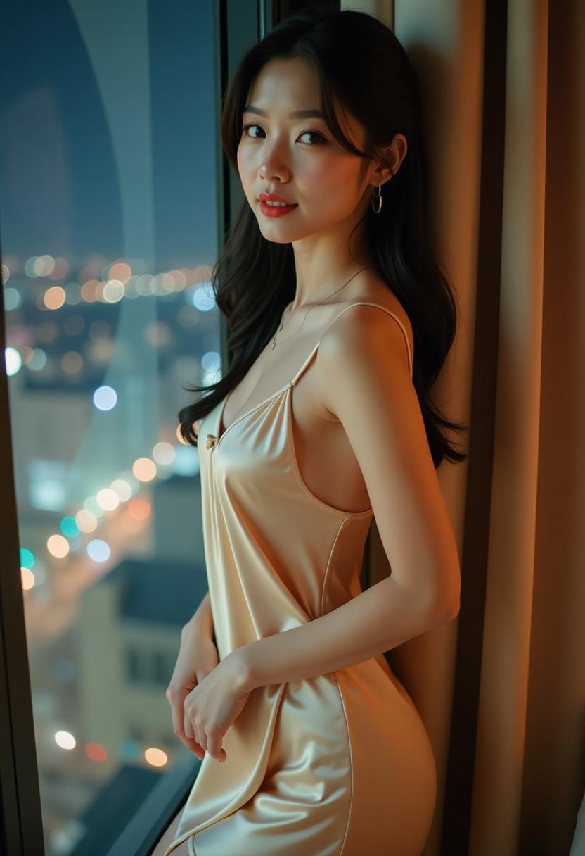 城市夜景中的悬疑剧海报